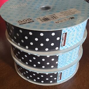 Kirkland Signature Black Ribbon with White Polka Dots